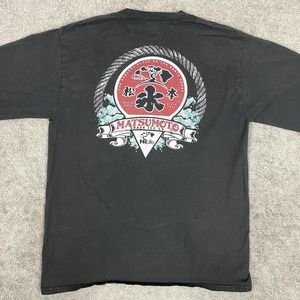 Matsumoto Shave Ice Shirt Men Medium Black Haleiwa Hawaii Long Sleeve HiLIfe *